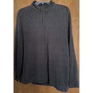 Age Of Wisdom Men's Long Sleeve Quarter-Zip Pullover Dark Grey 2XL